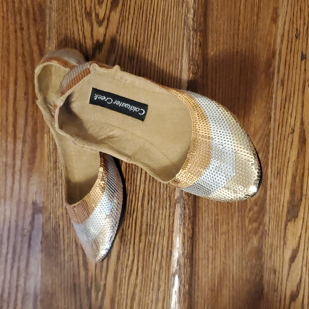 Coldwater Creek Sequin Travel Ballet Flats